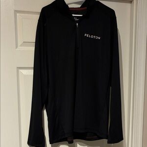 RHONE Pelaton Black Long Sleeve Athletic Quarter Zip